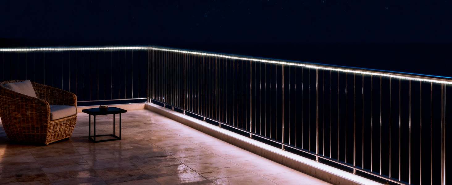 Christmas solar rope lights for outside fence