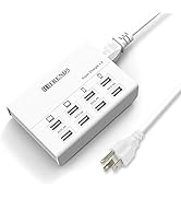 USB Charger, HITRENDS 8 Ports Charging Station 60W/12A Multi Port USB Charging Hub for Multiple D...