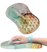 AIMSA Upgraded Wrist Rest Support Mouse Pad, Ergonomic Mousepad Massage Memory Foam Design, Pain ...