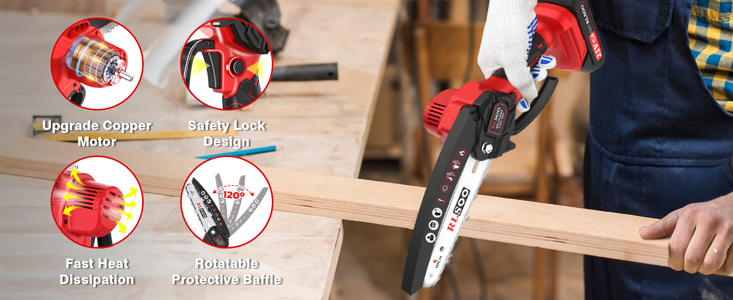 Electri Mini Chainsaw Battery Powered