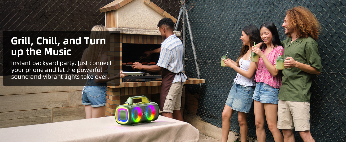 It is suitable for playing music during barbecues or leisure time