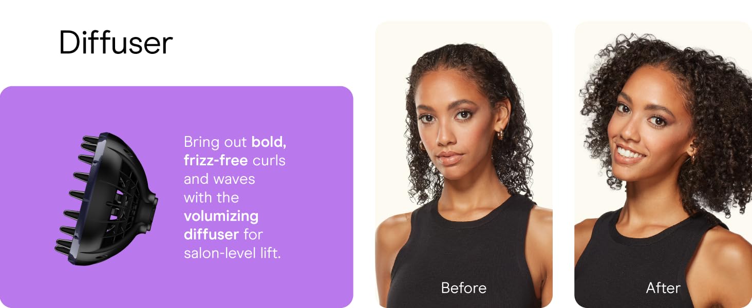 Conair 3 in 1 ionic tourmaline ceramic dryer with comb bristle brush and thermal comb less frizz