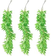 BROWNKNOT 3 Pcs 39" Artificial Nandina Vine, Silk Greenery Garland for Table Centerpieces Green L...