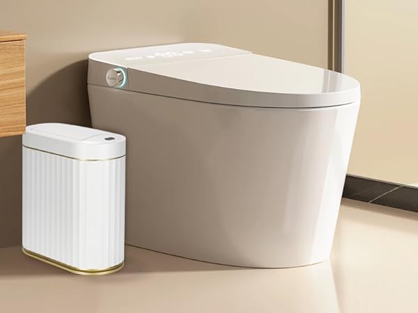 white gold motion sensor teash can 7