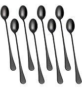 Lovingly Yours 7.5-inch Long Handle Ice Tea Spoons, Ice Cream Spoon, Long Teaspoon, Stainless Ste...