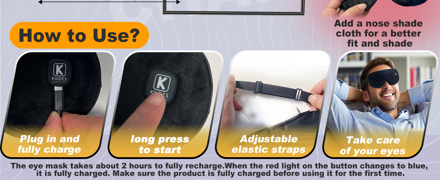 Cordless Heated Eye Mask,How to Use?