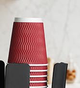 Samhe Cup Dispenser, Coffee Cup and Lid Holder for 5oz-16oz Paper Plastic Cups, Cup Organizer for...