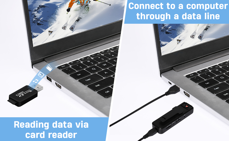 Wearable Body Camera with Clips, Loop Recording Body Camera Support Time Stamp