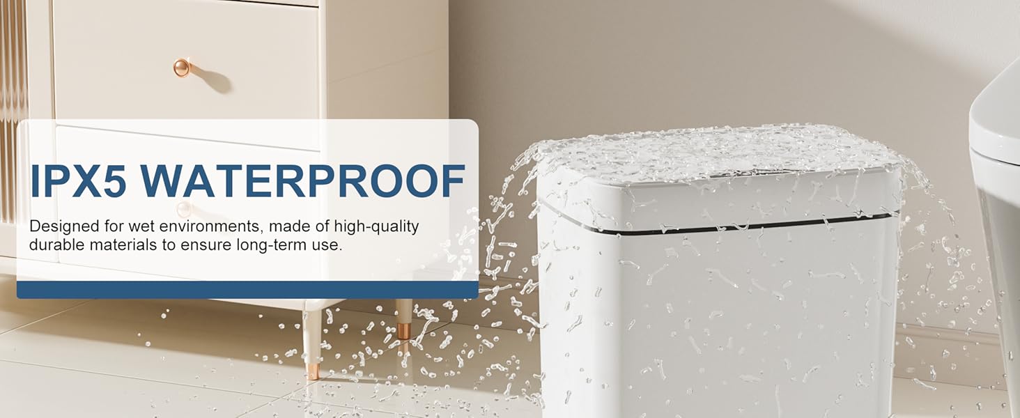 bathroom trash can with lid