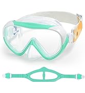 Kids Swim Mask - Ultimate 180° Kids Swim Goggles Anti-Fog Child Diving Mask Leak-Proof Kids Goggl...