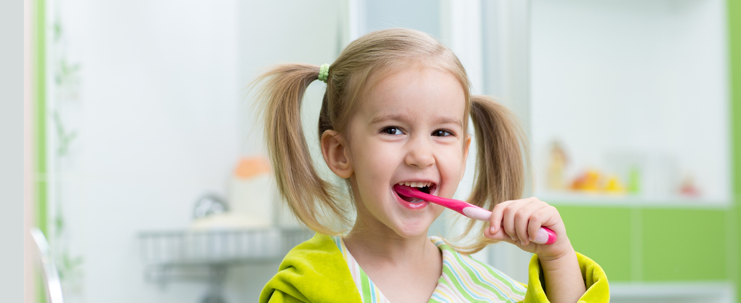 kid brushing teeth