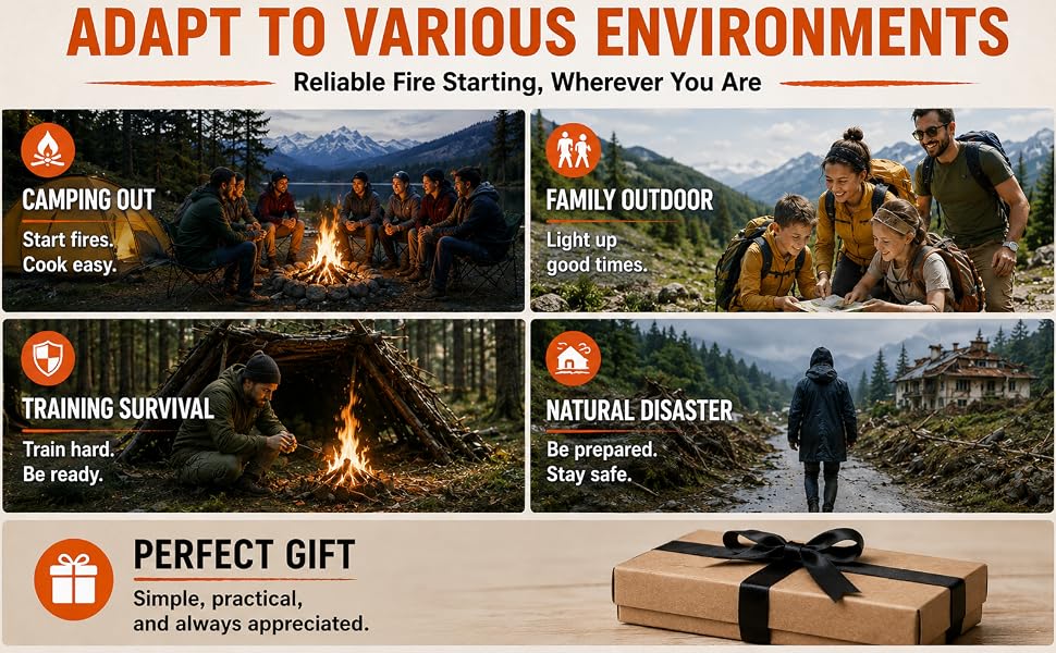 Versatile for Camping, Family Trips, Survival Training, Emergencies &amp;amp; Gifting