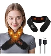Yabuu Neck Heating Pad With Massage, USB Heating Pad With 3000mAh Battery Pain Relief, 3 Heat Set...