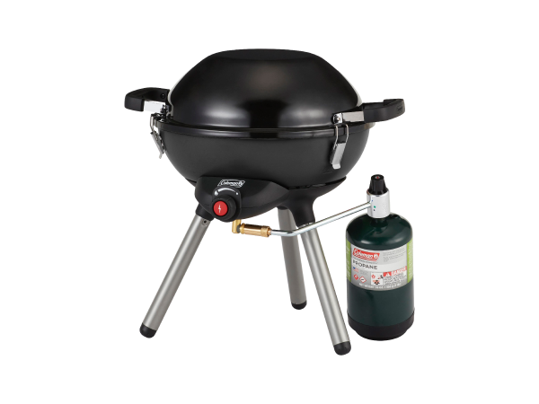 coleman four in one camping stove portable push button start grease tray propane cooking options wok