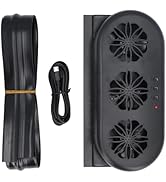 CHEOTIME USB Powered 3 Fans, Car Front Window/Rear Window Vent Exhaust Fan Car Radiator Vent with...