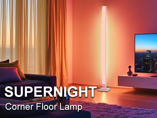 Corner floor lamp
