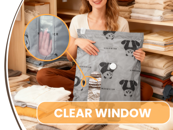 vacuum storage bags with visible window