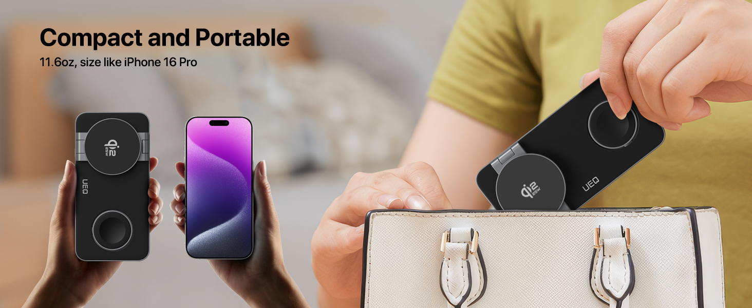 Foldable 25W 3 in 1 Magnetic Wireless Charging Station