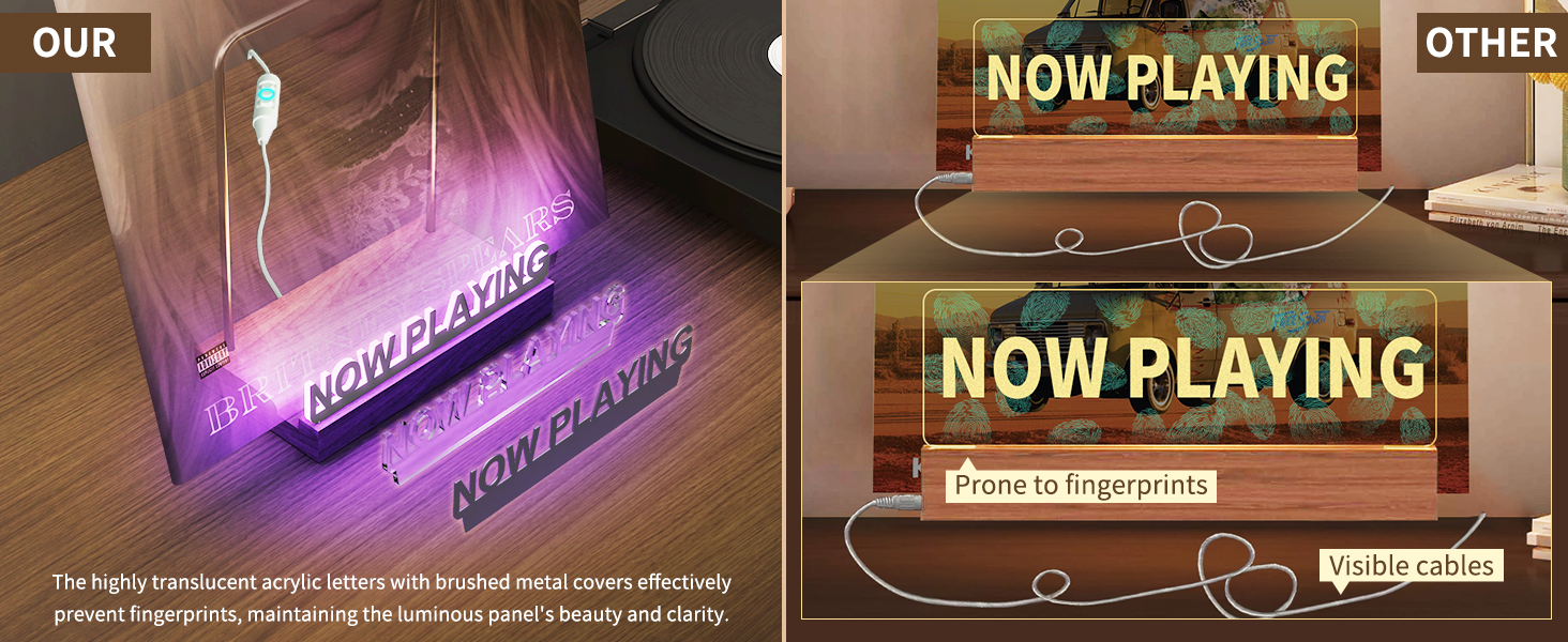 Light Up Vinyl Record Display Stand