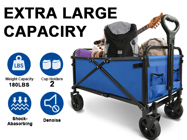 outdoor camping foldable wagon with small wheel