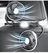 Poraxy Car Fans for Backseat for Kids, Car Fans that Blow Cold Air, Cooling USB Car Fan for Back ...