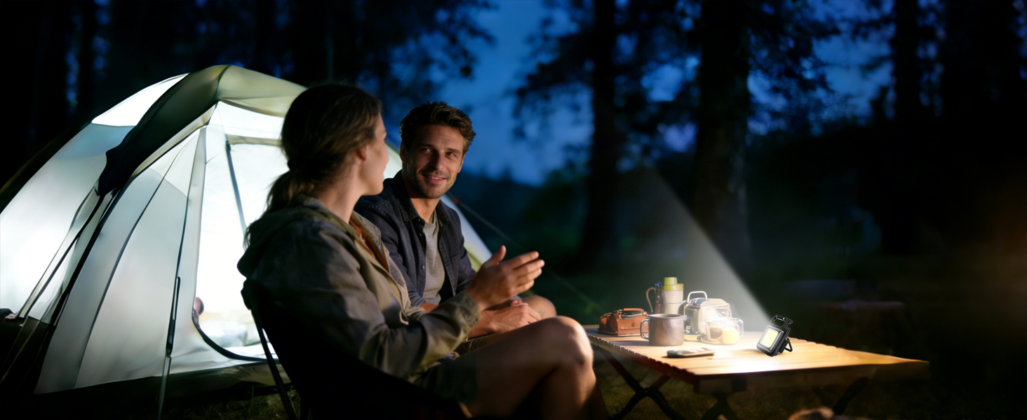 Compact keychain light for camping and outdoor activities