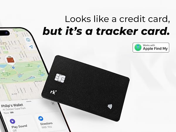 Slim wallet tracker card for tracking wallets, compatible smartphone tracking and travel use