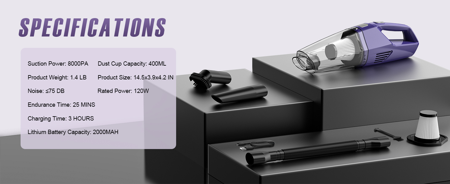 7 hand vacuum cordless rechargeable lightweight