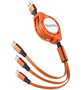 SIQIWO Multi USB C Retractable Cable, [3.3Ft/3A/2 Pack] QC 3.0 USB C Splitter Cable, 3 in 1 Charg...