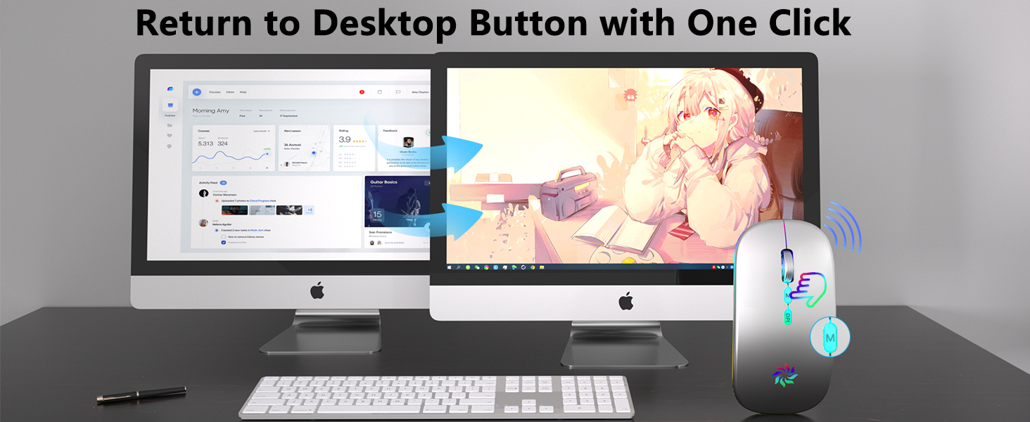 Return to Desktop Button with One-click