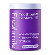 Freshmile Whitening Toothpaste Tablets with Nano-Hydroxyapatite (NHA) Fluoride-Free, Purple Tooth...