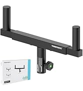 Vondynote Dual Speaker Mount Bar Mounting Fork Bracket Speaker Pole Width Adjustable, Single