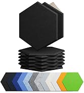 Amantech 12 Pack Acoustic Panels Self Adhesive Sound Proof Foam, High Density Sound Acoustic Foam...