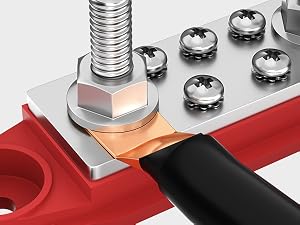 Power Distribution Block 12V Bus Bar 250A 5/16&amp;#34; Stud Marine Bus Bar Terminal Block