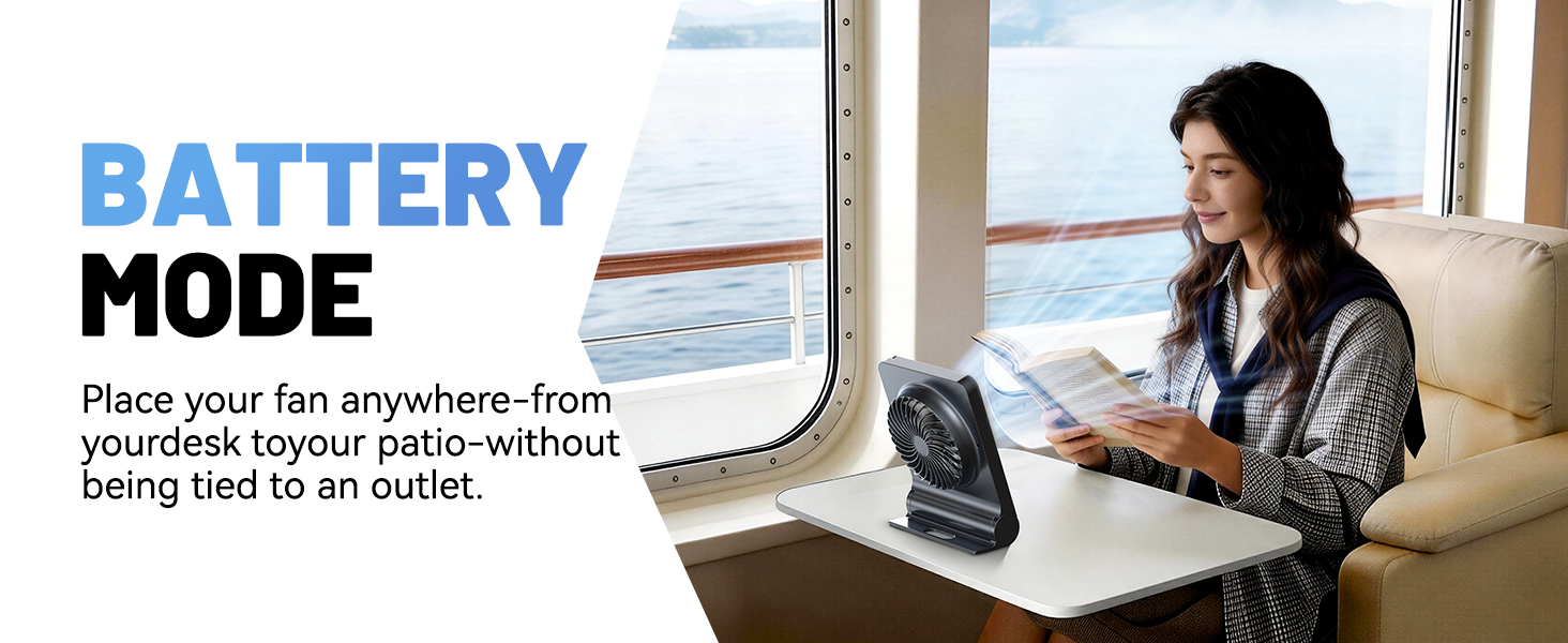 rechargeable desk fan