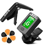 JOYO Guitar Tuner and Capo Set – Clip On Chromatic Guitar Tuner with LCD Display &amp; Premium Guitar...