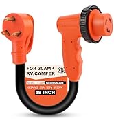 Gociean 30 Amp to 30 Amp RV Adapter with Twist Lock for 30 Amp RV Extension Cord and Generator, N...