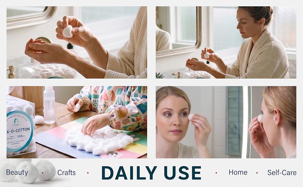 Daily use cotton balls