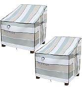 WJ-X3 Patio Chair Covers, 2Pack, 28" Wx30 Dx36 H Dining Chair High Back Chair Cover, Heavy Duty W...