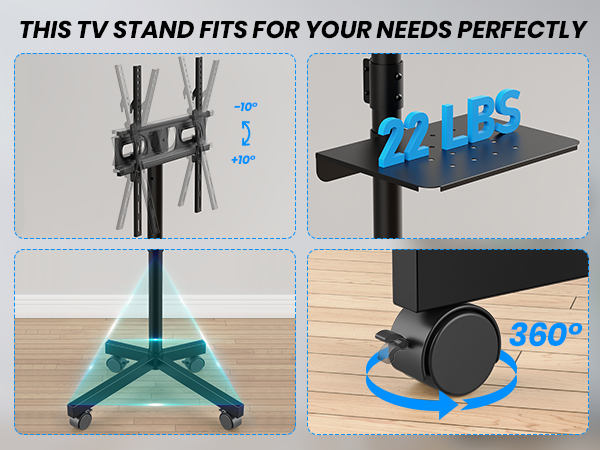 Mobile TV Cart