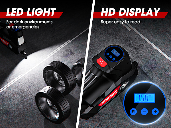 Air Compressor Tire Inflator Portable Air Pump