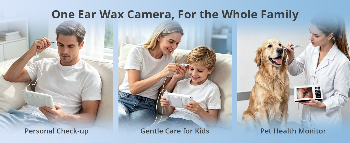 ear camera with light