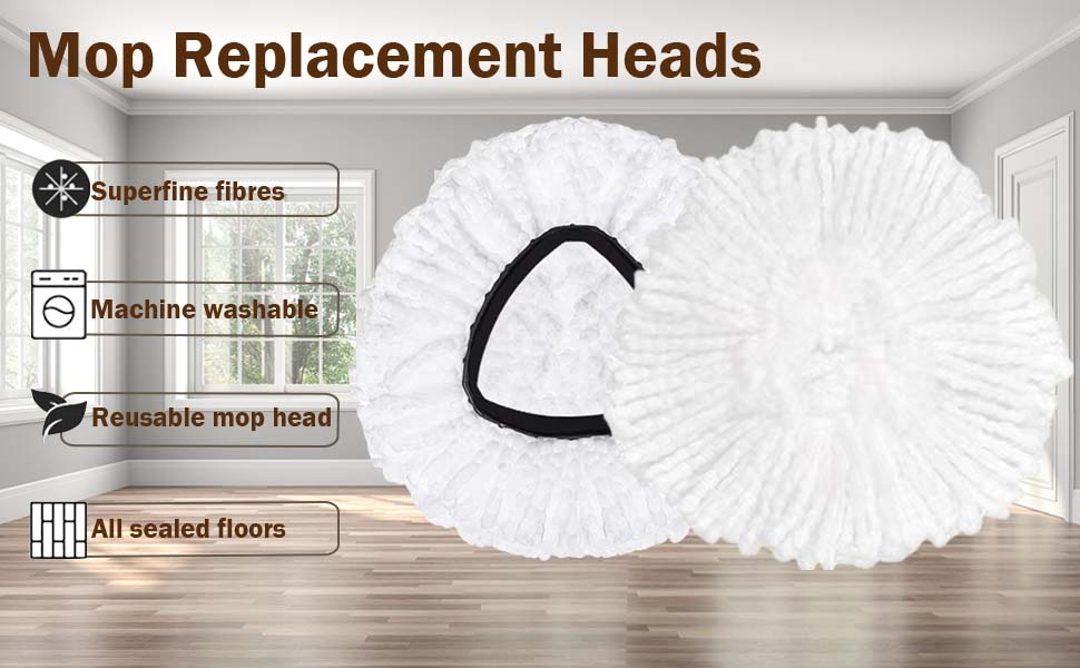 spin mop replacement head