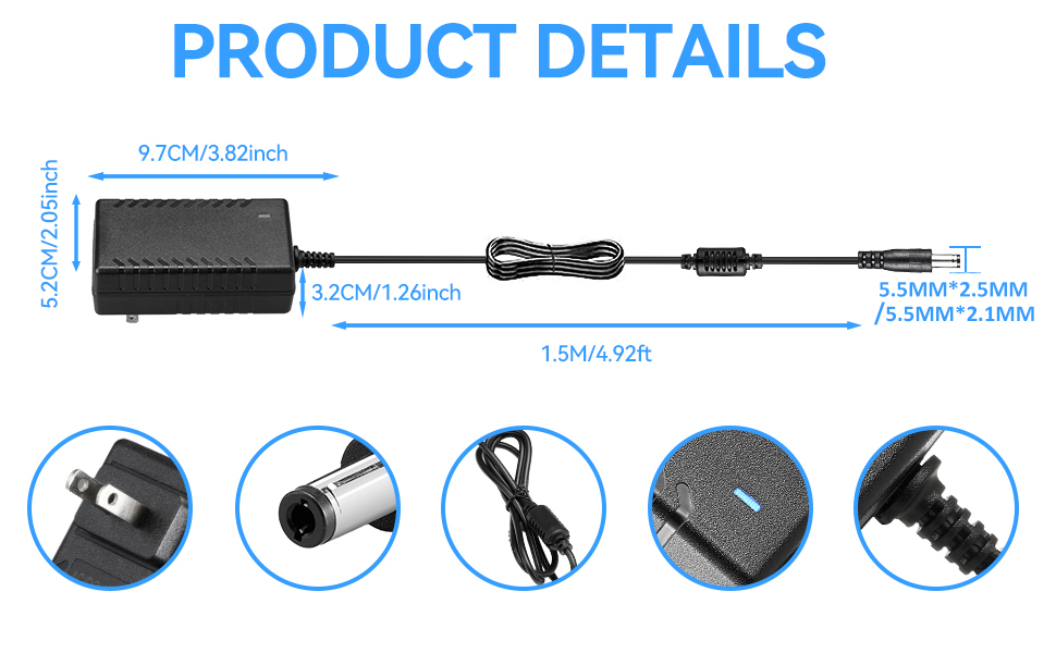 24V 3A 72W AC to DC Adapter Power Supply Converter AC 100V ~ 240V to DC 24V 3amp