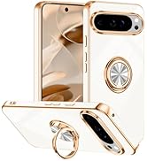 Tnarru Designed for Google Pixel 10/Pixel 10 Pro Case with Ring Stand, Support Magnetic Car Mount...