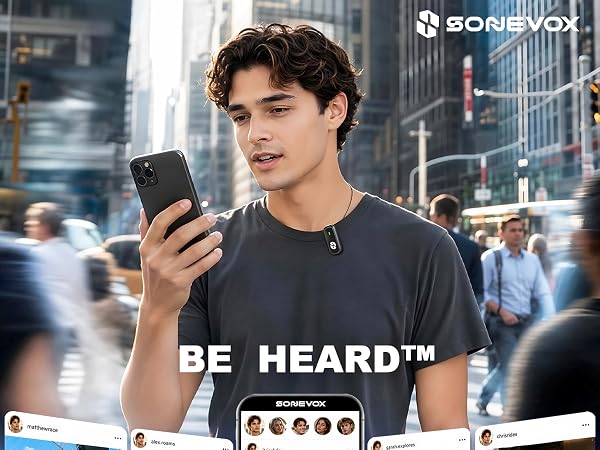SONEVOX AirMic wireless lavalier mic helps creators record clearly and be heard anywhere