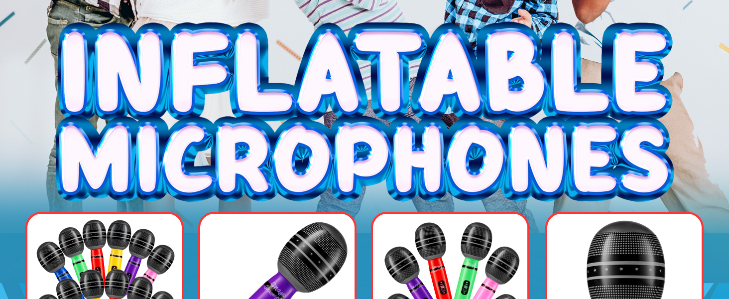 inflatable microphone karaoke party decorations fake microphones prop microphoneblow up microphone