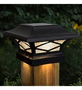 Classy Caps Kingsbridge Dual Lighted Solar Post Cap - Outdoor Deck and Fence Solar Lighting. Fits...