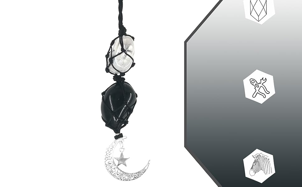 moon crystal car mirror hanging accessories