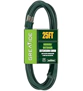 GREATIDE 25 Ft Outdoor Extension Cord for Christmas Decorations- 16/3 SJTW Waterproof Power Cable...